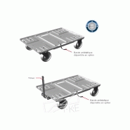 Embase roulante pour bac type: alu-liner - Dimensions : 605 x 405 mm