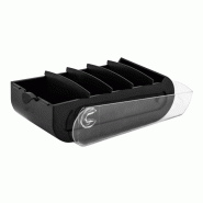Exacompta Lot de 8 Boîte à fiches Bunny, format A7, capacité 650 fiches, coloris noir/cristal - 9002493047716