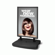 Exposiciónate Windtalker® City avec Base Plastique 70 x 100 cm Noir WTR70x100BLK - noir aluminium 8596052033179