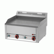 Fry-Top électrique lisse en ACIER - L660 - avec cheminée | Redfox - FTH60EL