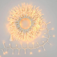 Guirlande lumineuse Boa D6CM 10M 500 LED ambrée extensible câble blanc IP44 31V SMART Connect  Lotti - 8024199058385