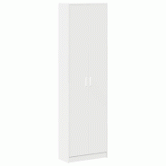 Helloshop26 - Armoire moderne 55 x 25 x 189 cm rangement spacieux design épuré en bois d'ingénierie blanc 02_0055915 - blanc métal 3000239259016