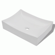 Helloshop26 - Vasque de salle bains céramique lavabo lave-mains 65,5 x 39 cm blanc brillant 02_0002493 - 3000099901537