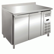 KLIMAITALIA Table frigo inox Pasticceria avec 2 ptes avec crédence. Thermo num. T° -2°C/+8°C. Dim. (LxA.LxA) 151x80x96 cm. Mod. PSX2200TN - 1454