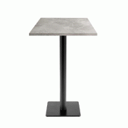 RestooTab - Mange-debout Milan T 50x50cm décor cuma light - gris fonte TB-MITFF-5050M-CUMA.L