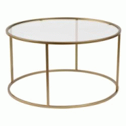 Table basse ronde en métal et verre Aurum doré Hanah Home - doré 8684283511648 Table basse ronde en métal et verre Aurum doré Hanah Home - doré 8684283511648