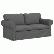 VidaXL Canapé Gris foncé 215 x 82 x 80 cm tissu Modèle Savane Royale - 42024307