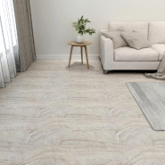 Vidaxl planches de plancher autoadhésives 55 pcs pvc 5,11 m² beige 324676