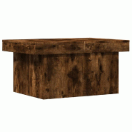 VidaXL Table basse chêne fumé 80x55x40 cm bois d'ingénierie Modèle Atlas Salon - 840867