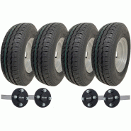145R10 Twin Axle Trailer Kit High Speed Road Legal Wheels ALKO Hub Stub Axles 145R10 Twin Axle Trailer Kit High Speed Road Legal Wheels ALKO Hub Stub Axles
