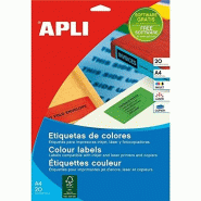 Apli 480 étiquettes vertes multi-usage, format 70 x 37 mm (20 feuilles A4 / cdt) - vert 8410782015949
