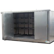 Bungalow de stockage isolé avec rétention intégrée - 4m x 2m - 914 L - DIFOPE