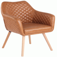 CLP chaise de salle à manger Gent Similicuir Marron clair - 311609 CLP chaise de salle à manger Gent Similicuir Marron clair - 311609