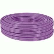 Dexlan câble monobrin u/utp cat6 violet ls0h rpc dca - 100 m 613025