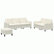 Ensemble de canapés 3 pcs crème velours Modèle Orion Concept - 8721012069992