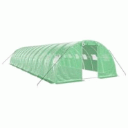 Helloshop26 - Serre tente abri plante fleur légumes avec cadre en acier 48 m² 12 x 4 x 2 m vert 02_0044596 - 3000220266177 Helloshop26 - Serre tente abri plante fleur légumes avec cadre en acier 48 m² 12 x 4 x 2 m vert 02_0044596 - 3000220266177