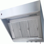 KBS Gastrotechnik KBS Hotte murale trapézoïdale 3000x1100x450 mm Filtre pare-flamme type F1 acier inoxydable - 4059395042511