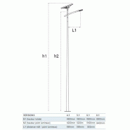 Lampadaire urbain solaire sun key xl duo / led / 80 w / 3000 lm / en acier galvanisé thermolaqué_1