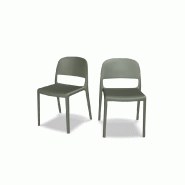 Lot de 2 chaises BLENDY - olive