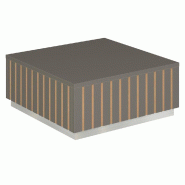 Podium pour mannequins Vertigo T03 MDF naturel et anthracite 60x60x25cm