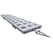 Remorque à chargement longitudinal et transversal - porte palette 40 pieds - MS 1900