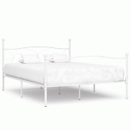 VidaXL Cadre de lit sans matelas avec sommier à lattes métal 200x200cm Modèle Elvelion - 284453