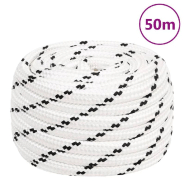 Vidaxl corde de travail blanc 18 mm 50 m polyester 152787