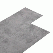 Vidaxl planche de plancher pvc autoadhésif 5,21 m² 2 mm marron ciment 330186