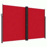 VidaXL Auvent latéral rétractable rouge 220x1000 cm Modèle Titan Soleil - 4004777