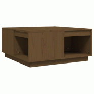 VidaXL Table basse Marron miel 80x81x36,5 cm Bois massif de pin Modèle Polaris Concept - 814527