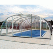 Abri piscine haut Constellation / téléscopique / motorisé / en polycarbonate alvéolaire et aluminium