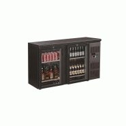 Arrière bar réfrigérée noir 2 portes en verre l1462mm 7450.0335 COMBISTEEL