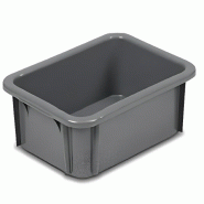 Bac de manutention - Lot de 10 - Polyéthylène - Blanc ou gris - Résistant aux chocs et UV Bac de manutention - Lot de 10 - Polyéthylène - Blanc ou gris - Résistant aux chocs et UV