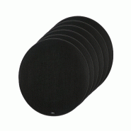 Bjorn Set de table ovale - 6 pièces - Feutre recyclé noir - noir 3701488308097