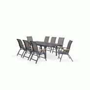 Fauteuil de jardin inclinable essence 71,1x61,9x107,1cm – MTF – aluminium et teck – 2nab3129