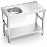 FRICOSMOS Evier à encastrer avec étagère.1C,ED 1000x500x850 mm. Dimensions bassin 420x350x150 mm. - inox 050828OST