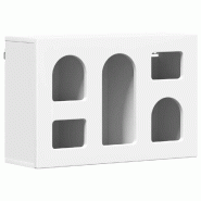 Helloshop26 - Armoire suspendue moderne avec étagères polyvalentes 60 x 20 x 40 cm en bois d'ingénierie blanc 02_0054800 - blanc Bois massif 300023
