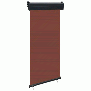 Helloshop26 - Auvent latéral de balcon 100 x 250 cm marron 02_0007002 - marron aluminium 3000377147763