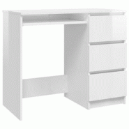 Helloshop26 - Bureau table poste de travail meuble d'ordinateur informatique étude brillant 90 x 45 x 76 cm bois d'ingénierie blanc 02_0023553 - 300 Helloshop26 - Bureau table poste de travail meuble d'ordinateur informatique étude brillant 90 x 45 x 76 cm bois d'ingénierie blanc 02_0023553 - 300