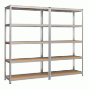 Helloshop26 - Étagère charge lourde à 5 niveaux meuble de rangement en acier montage sans outil étagère de garage pour boîtes à 12_0005572 - 30