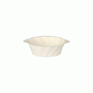 Papstar 50 Fingerfood - bols en canne à sucre "pure" 40 ml 3 cm x 9,5 cm x 6 cm blanc "Wave" - blanc Matériau naturel 4002911897911