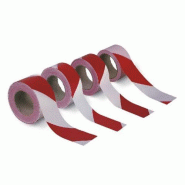 Ruban de signalisation - codupal - 5 cm x 200 m - Rouge/Blanc - Polyéthylène - Bonne résistance