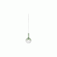 Suspension Perenz 1x40W E27 en verre borosilicate vert dégradé, design moderne avec câble ajustable, idéale pour l'éclairage intérieur - vert 8556 VE
