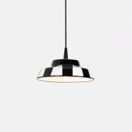 Zafferano Circus Suspension Led 8W 3000K Céramique Made In Italy Design Moderne À Rayures Diamètre 24 Cm Hauteur Réglable Jusqu'À 300 Cm Blanc -