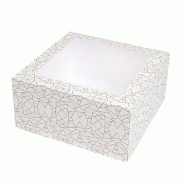 Boite pâtissière avec fenêtre The Pack Deco nano micro 24x24x12cm - par 50