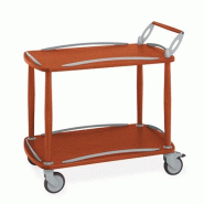 Chariot de service en bois - Metalcarrelli - cadre en bois massif, étagères en contreplaqué, roulettes pivotantes Chariot de service en bois - Metalcarrelli - cadre en bois massif, étagères en contreplaqué, roulettes pivotantes