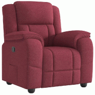 Fauteuil inclinable Rouge bordeaux Tissu Modèle Nermelia - 4015703