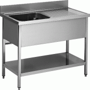 ITALCONCEPT L2G Plonge Inox Soudee, 1 Bac  850mm x 1200mm x 600 mm - 3616350015228