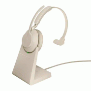 Jabra Evolve2 65 Casque Sans fil Arceau Bureau/Centre d'appels USB Type-C Bluetooth Beige