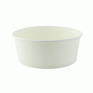 Nvase ECOLOMIQUE - 50 Pcs - Saladier carton blanc Buckaty - 750 ml, Ø142 mm, Hauteur: 68 mm - blanc en carton NVS210PC755B